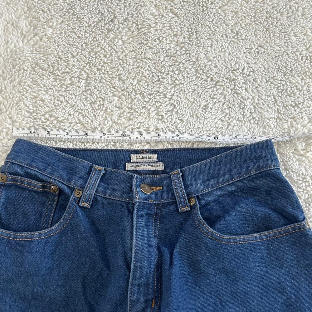 LL Bean Original Fit Women Sz 8P Denim Jeans Cotton Casual Cottage Soft Teacher - Picture 4 of 7